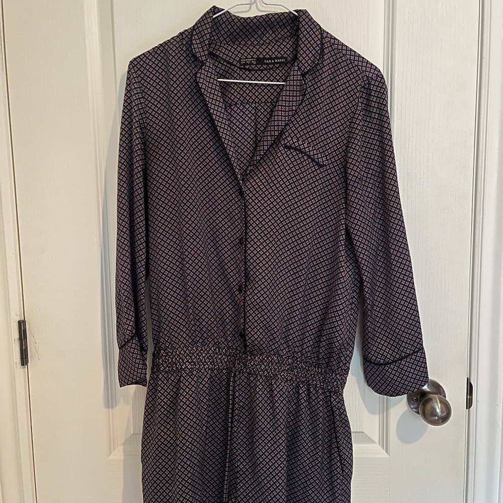 Zara Basic Navy Romper